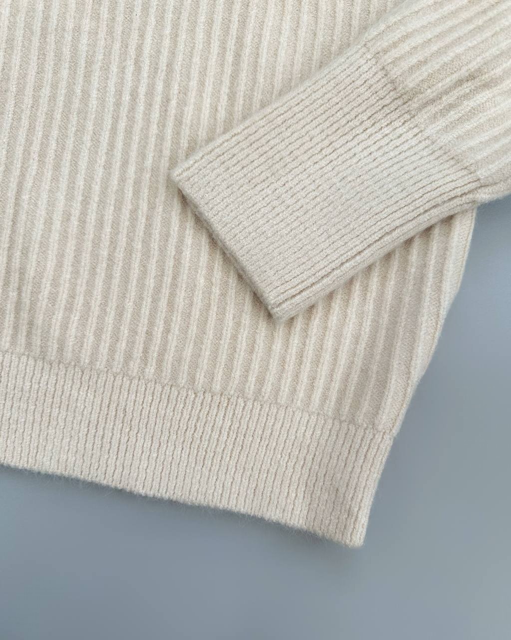 پلیور بافت آستین چین دو رنگ کد 4070