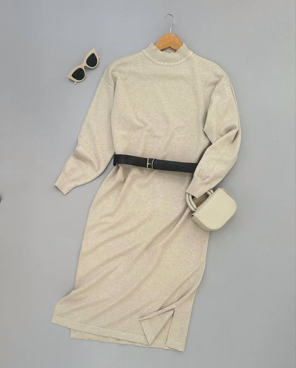 پیراهن بافت بلند (بدون کمربند) کد 4071