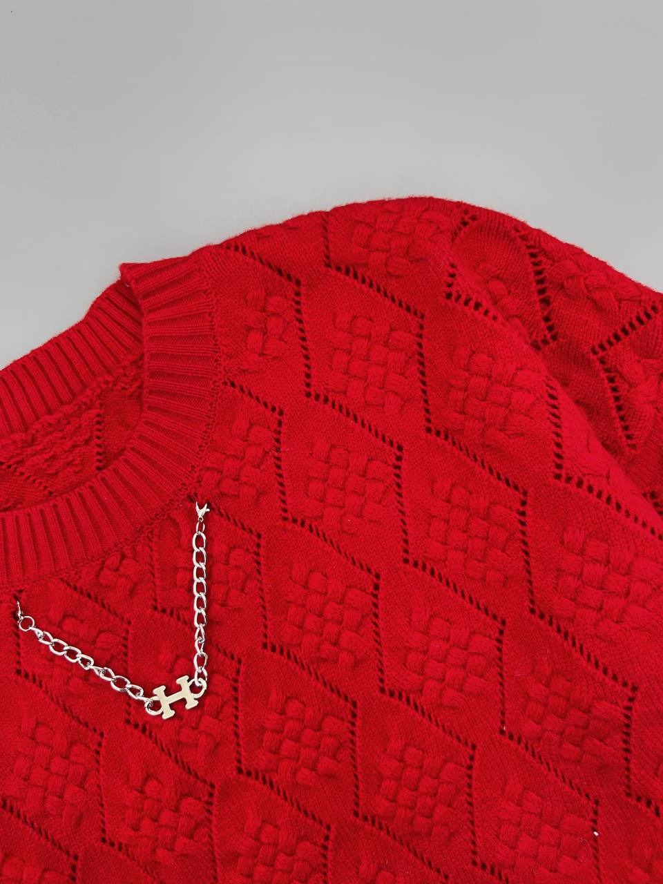 پلیور بافت گل برجسته 5 رنگ کد 4074