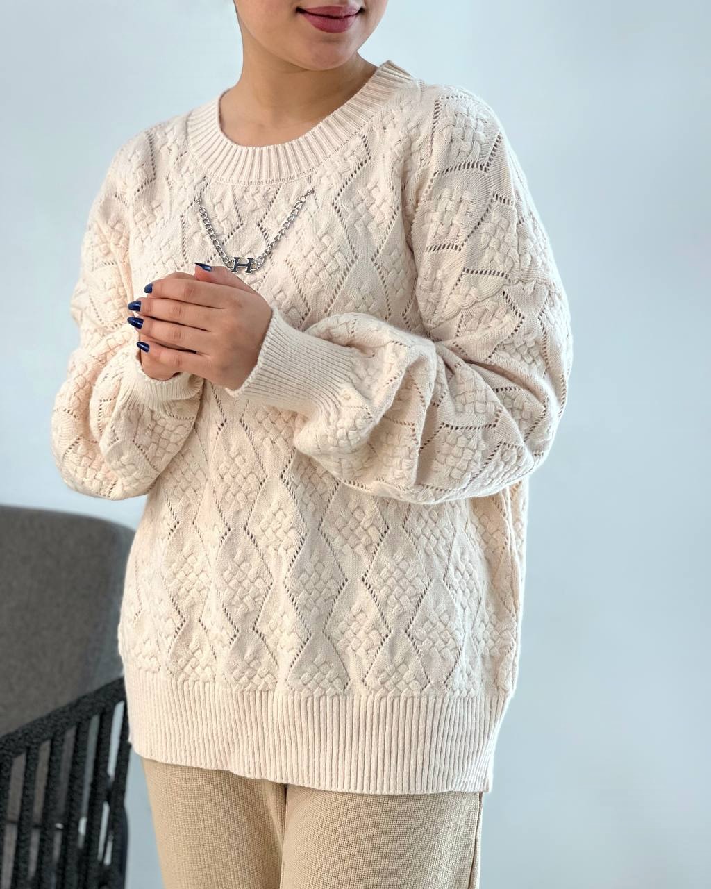 پلیور بافت گل برجسته 5 رنگ کد 4074