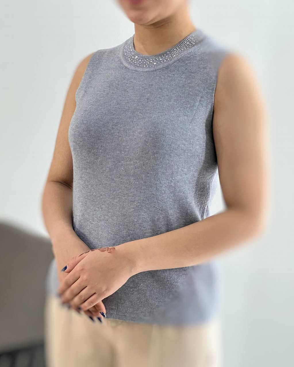 تاپ بافت یقه نگین کد 4083