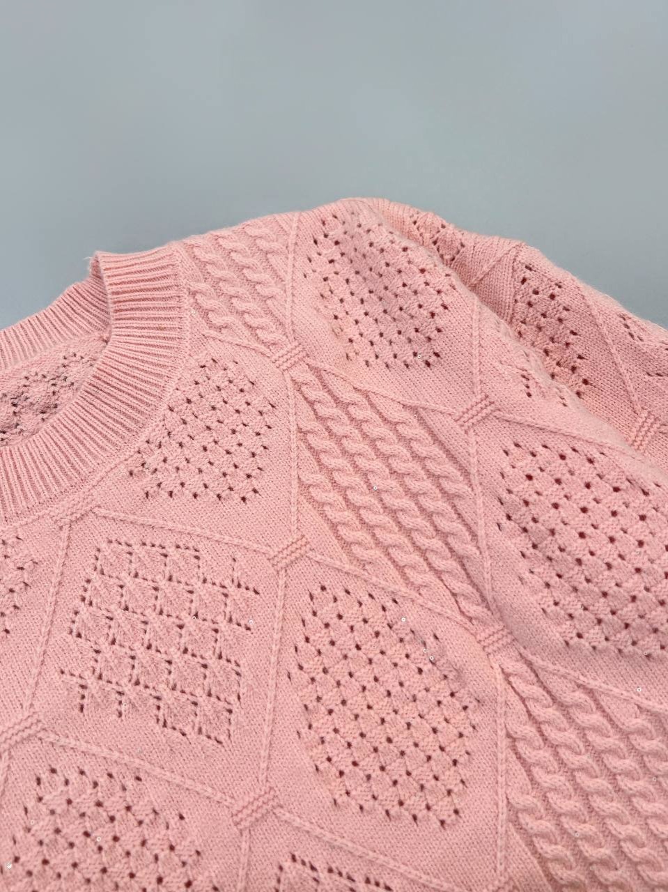 پلیور بافت پولک دوزی طرح برجسته کد 4085