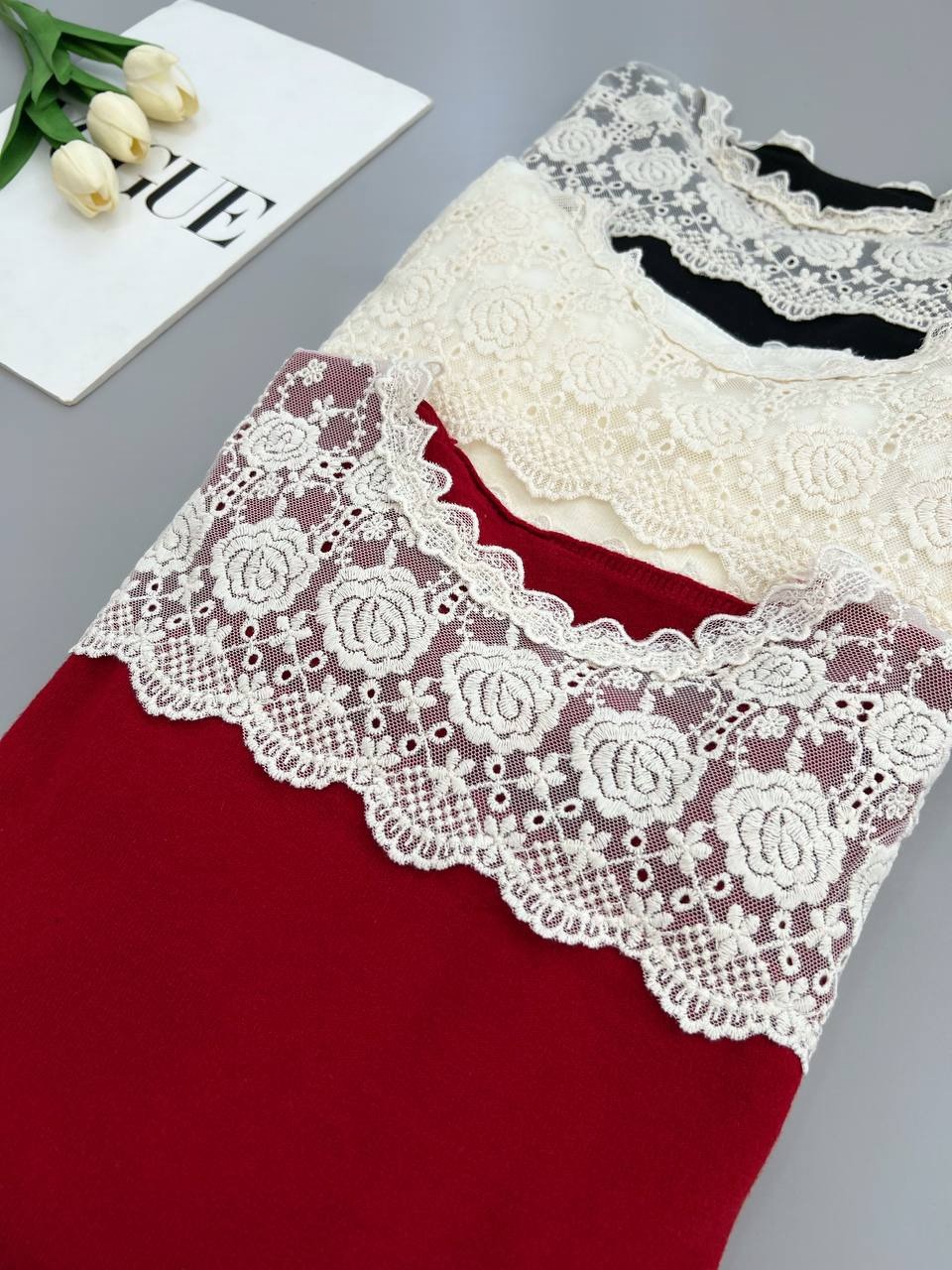 پلیور بافت بالا تنه دانتل کد 4086