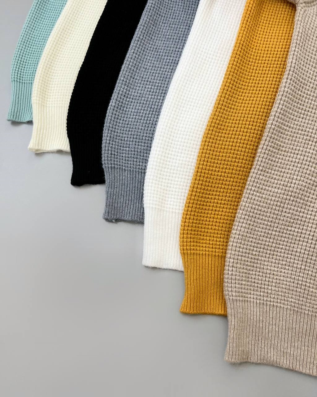 پلیور بافت آستین پف نوار دوزی کد 4087