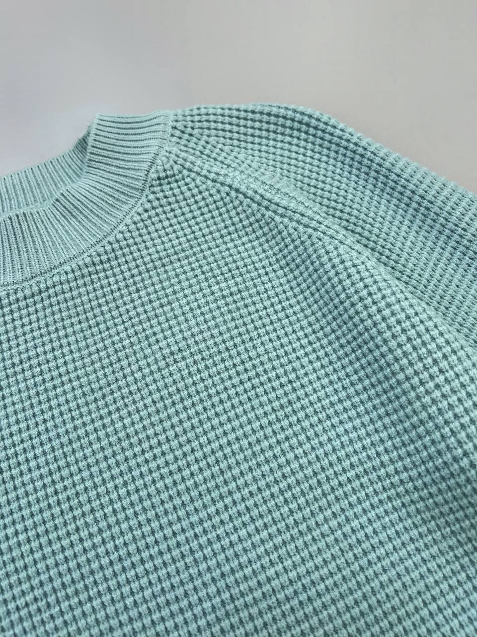 پلیور بافت آستین پف نوار دوزی کد 4087