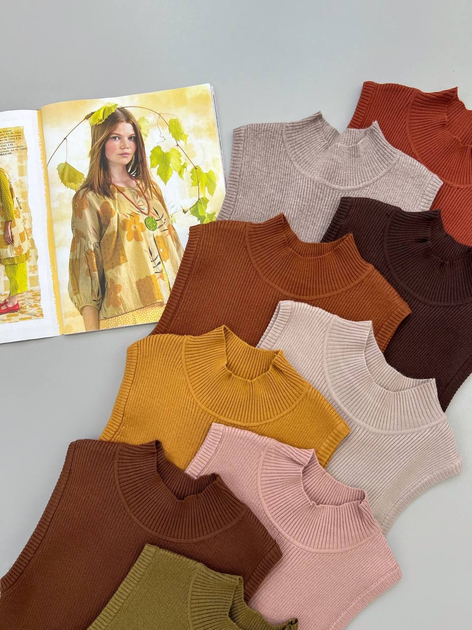 تاپ بافت گپ کبریتی یقه ایستاده کد 4092