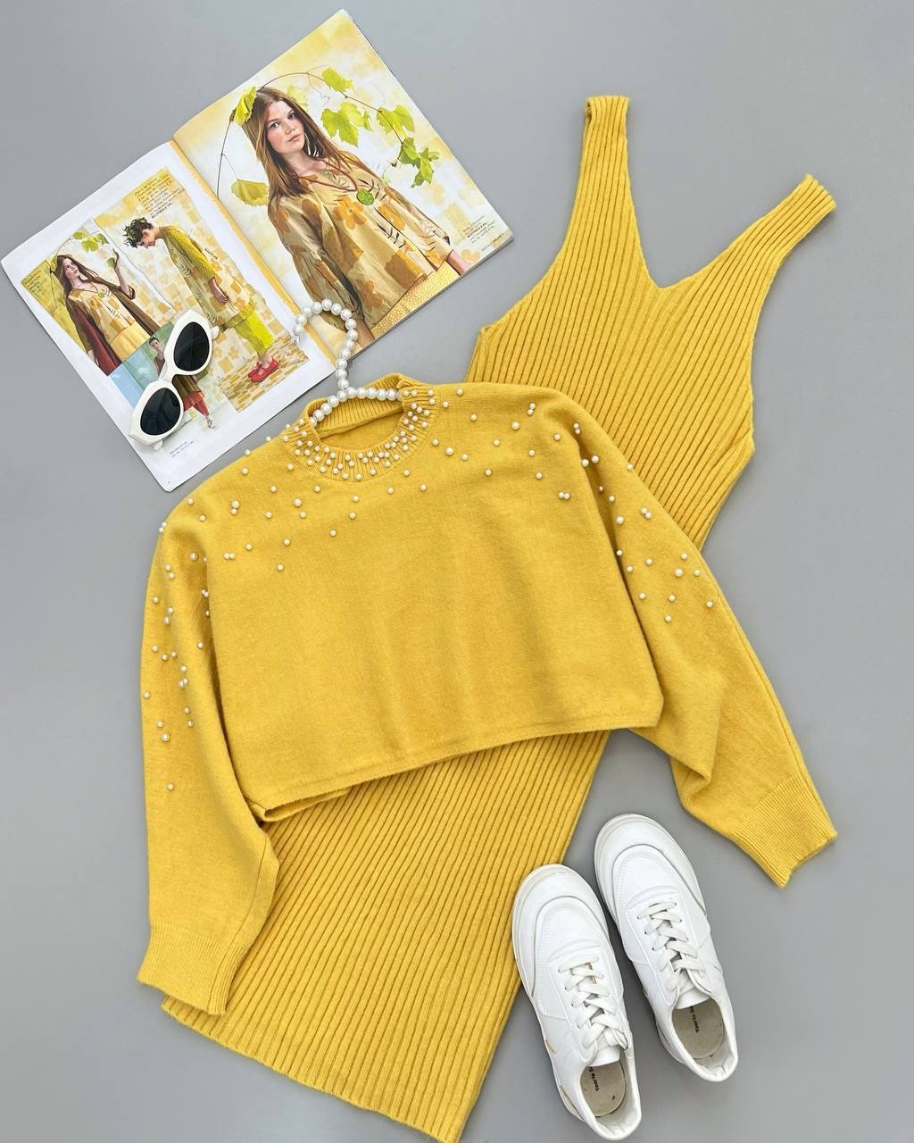 ست سارافون و رویی بافت کد 4093