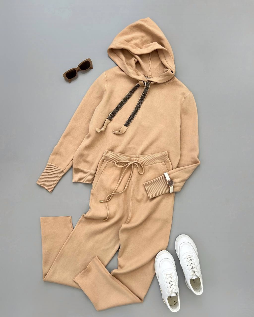 ست هودی و شلوار بافت کد 4094