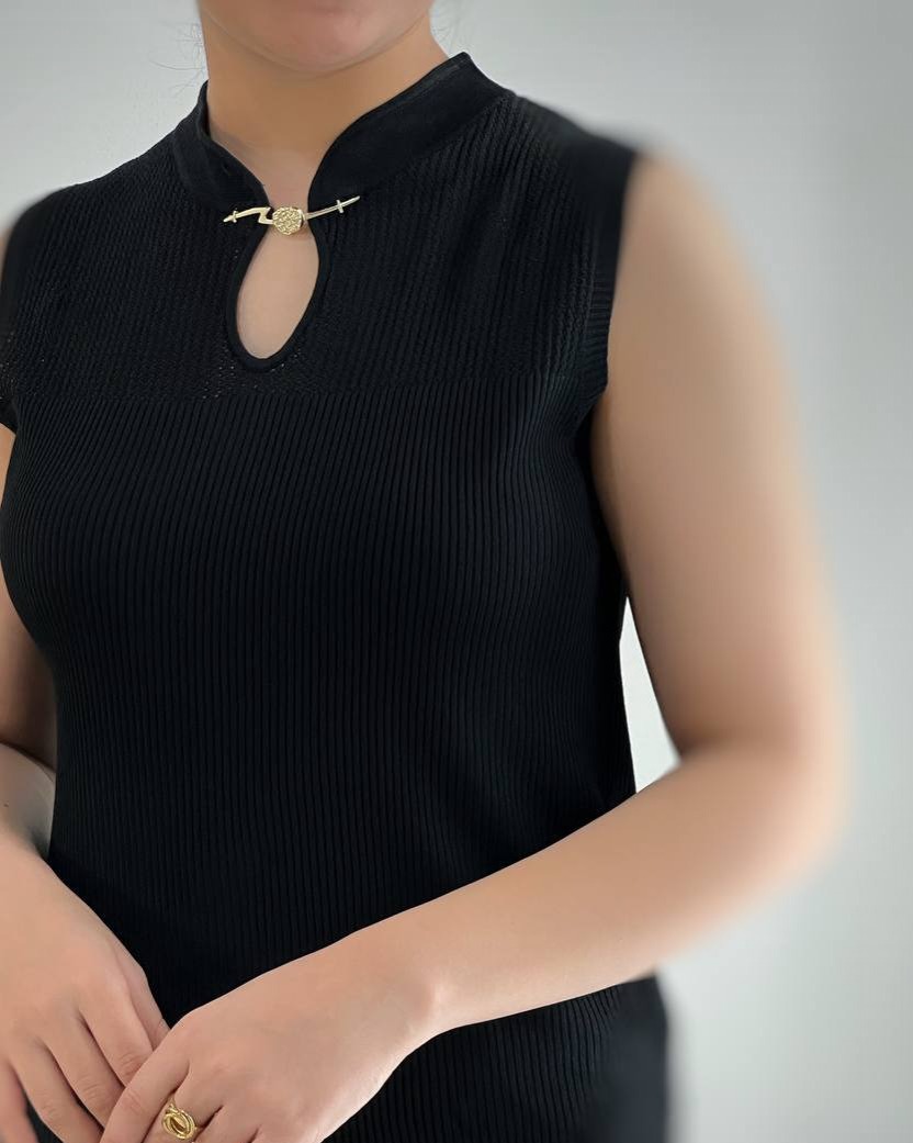 تاپ بافت کبریتی دو رنگ کد 4099