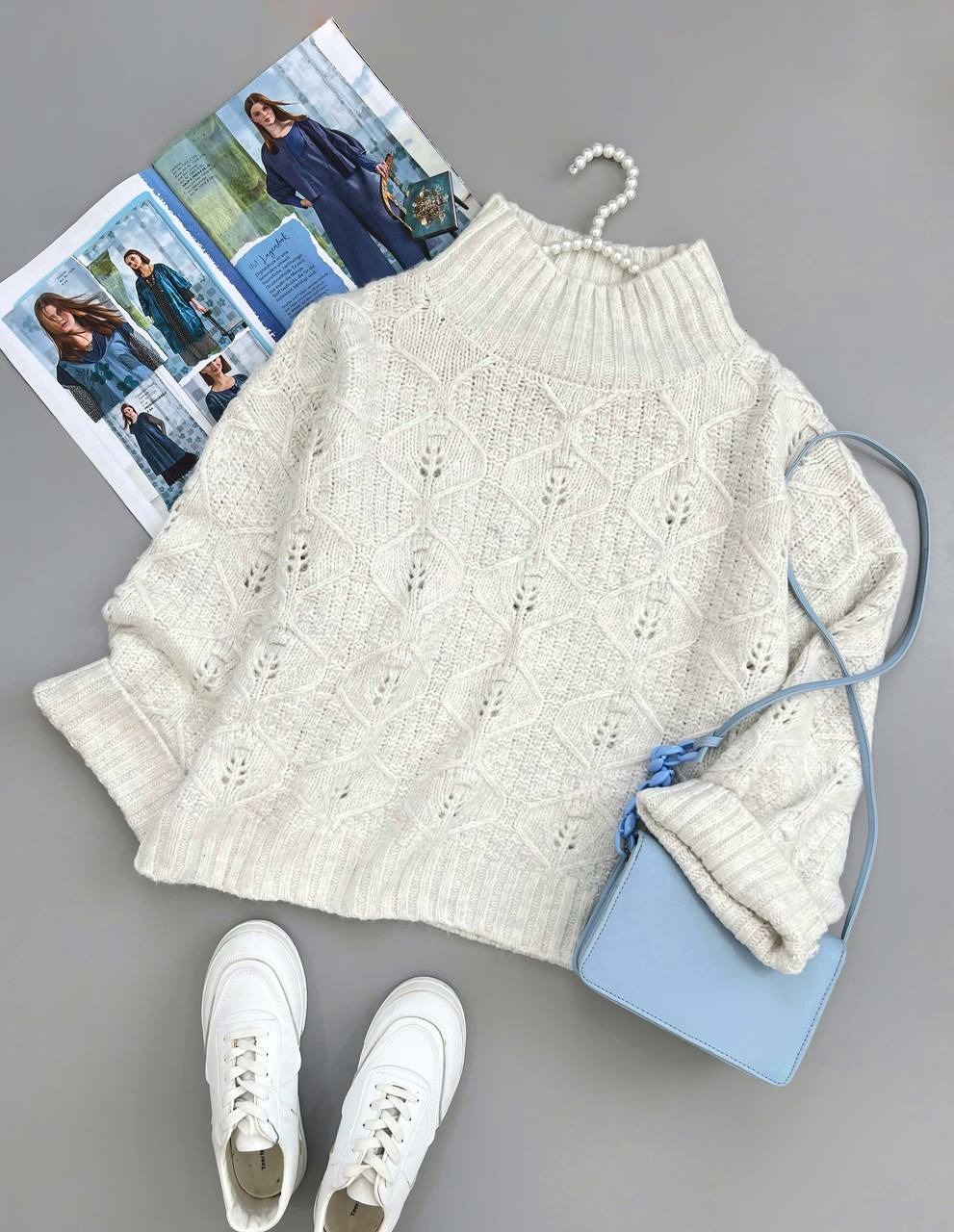 پلیور بافت لوزی کد 4106