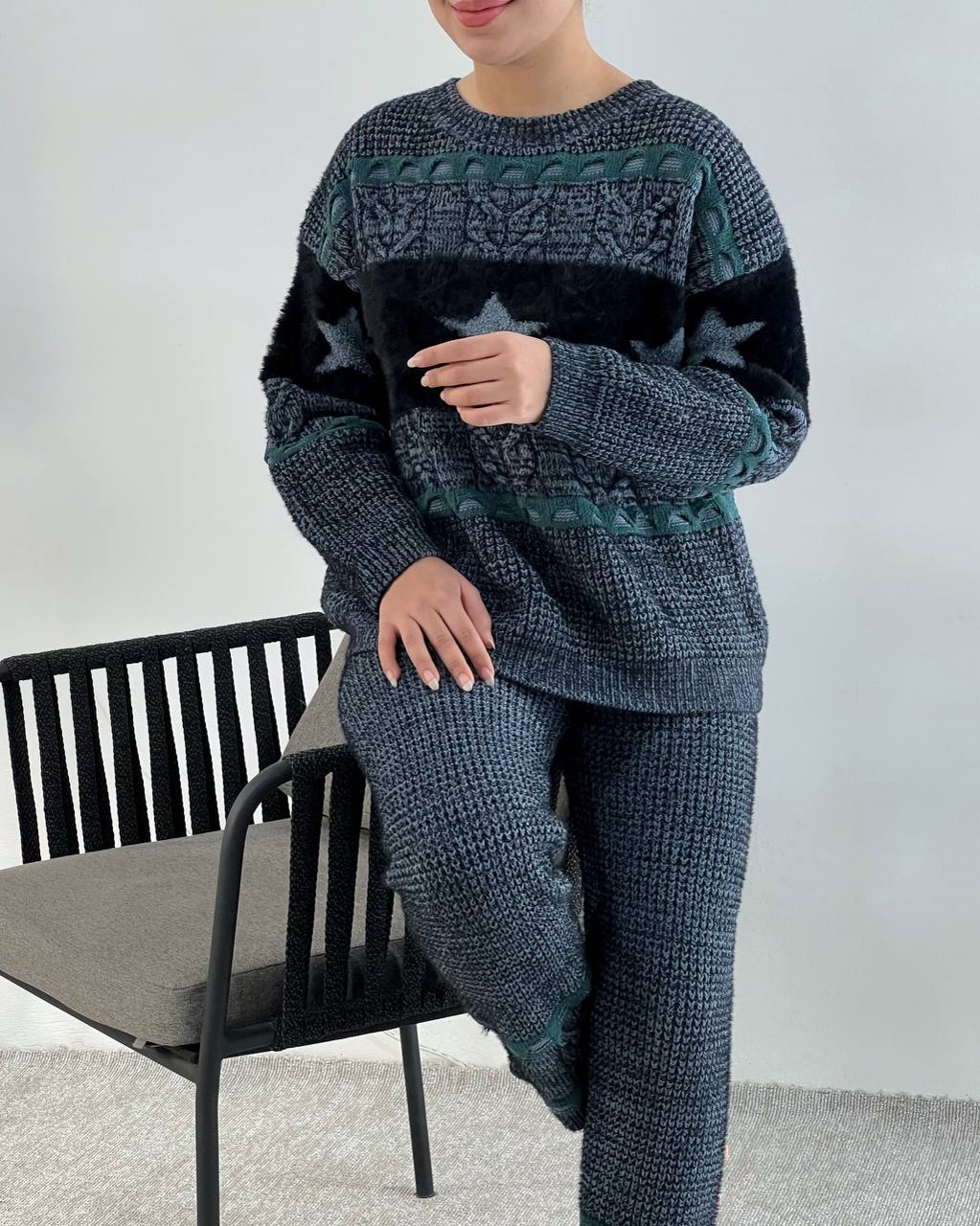 ست پلیور و شلوار گرم بالا کد 4108