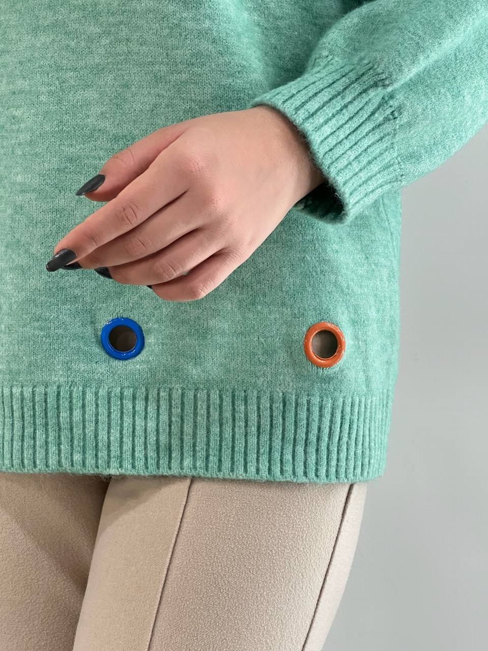 پلیور بافت آستین پف پنج رنگ کد 4113