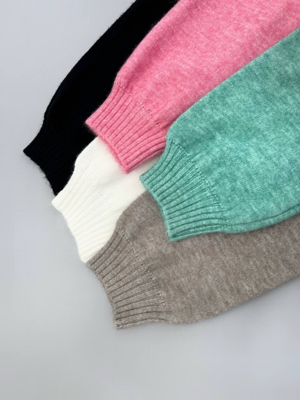 پلیور بافت آستین پف پنج رنگ کد 4113