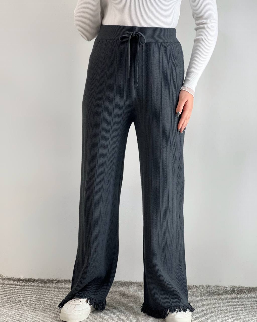 شلوار بافت نیم بگ کد کد 4117