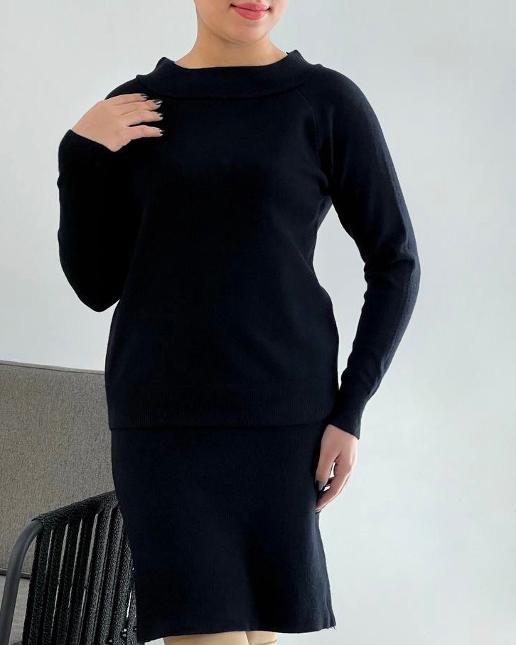 ست پلیور و دامن بافت کد 4118