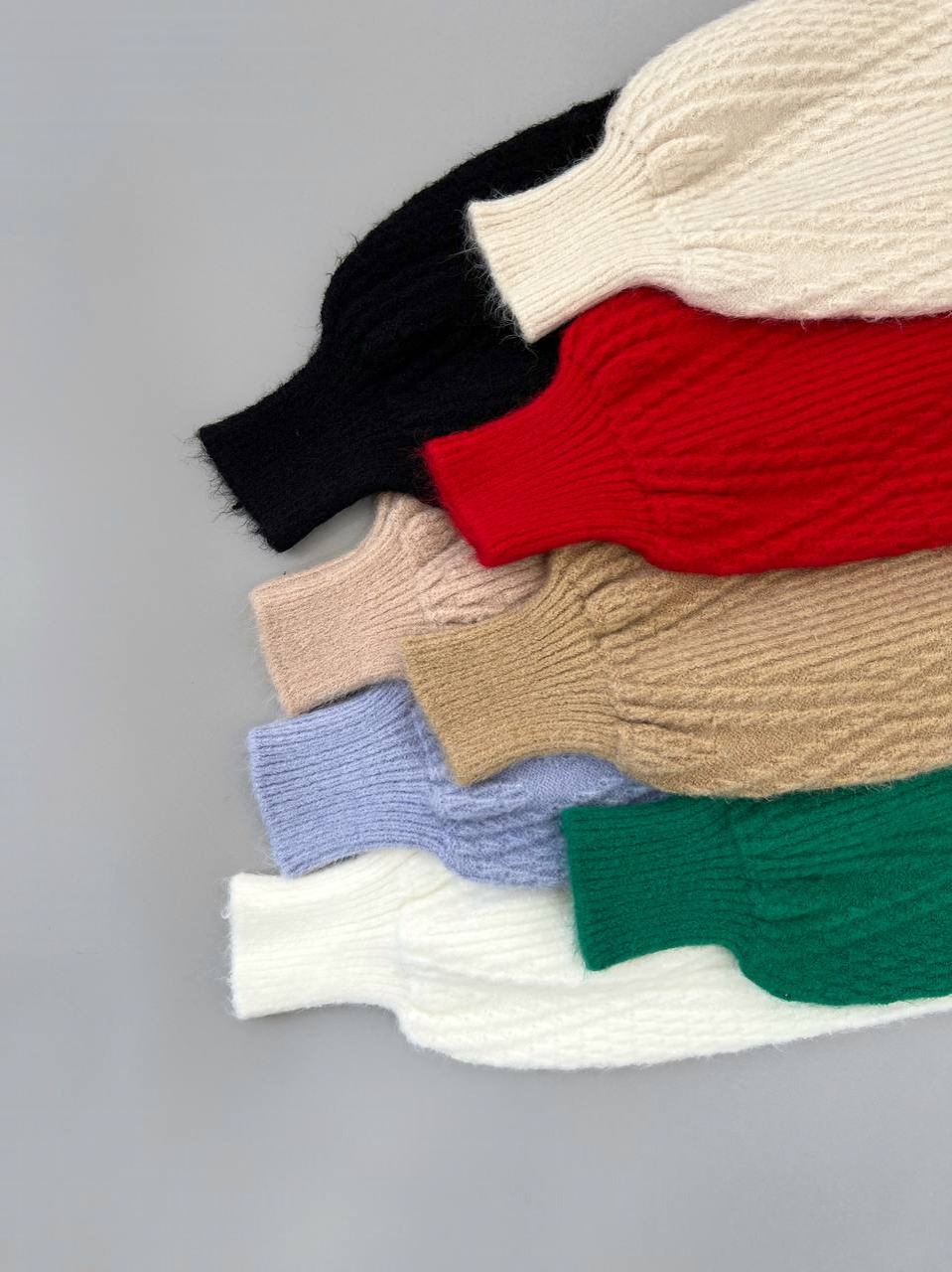 پلیور بافت گل برجسته آستین مچی کد 4120