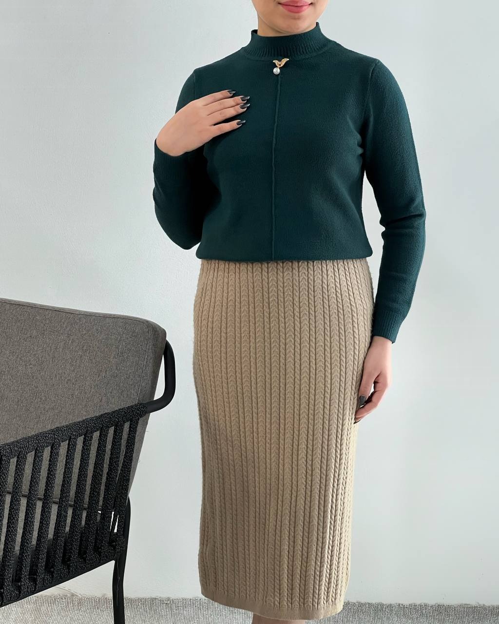 پلیور بافت ساده کد 4124