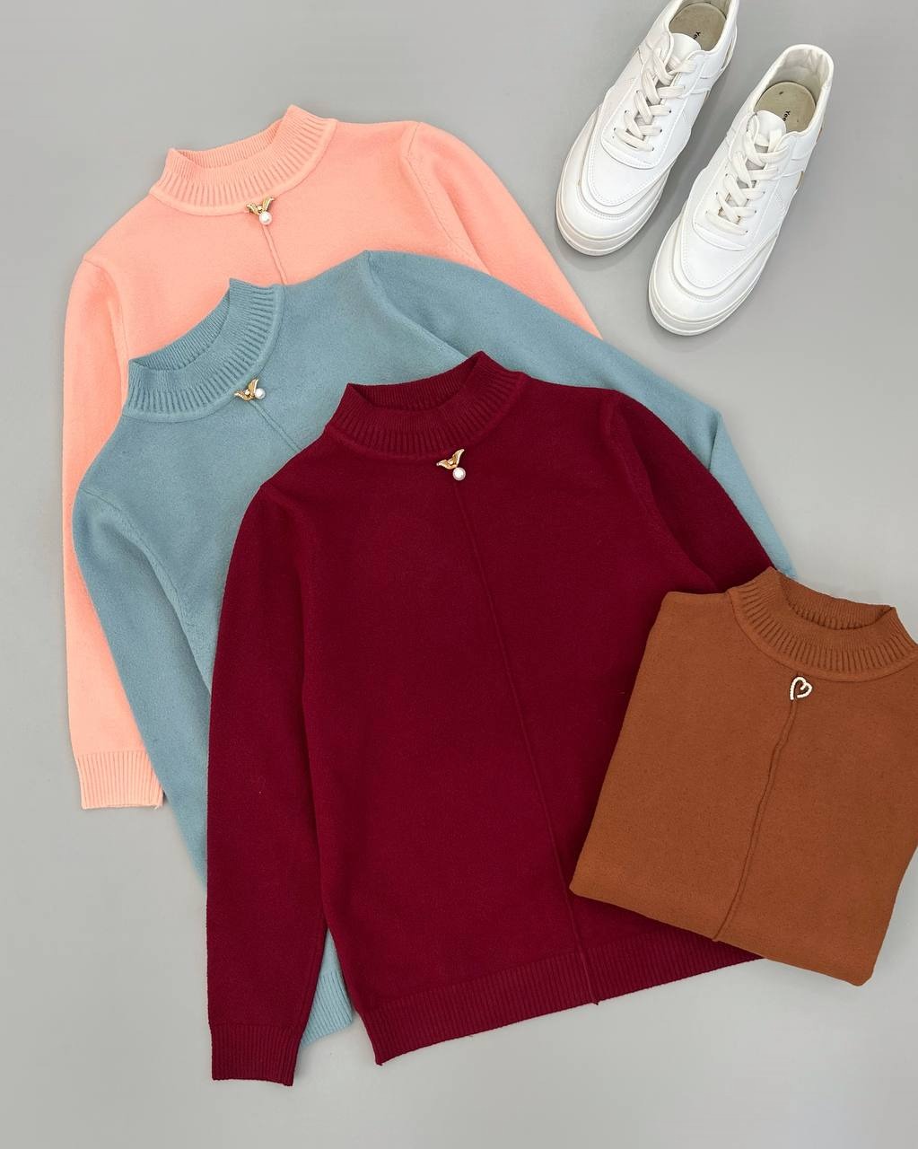 پلیور بافت ساده کد 4124