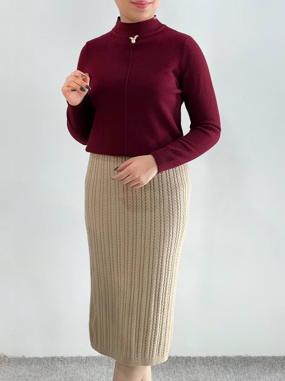 پلیور بافت ساده کد 4124