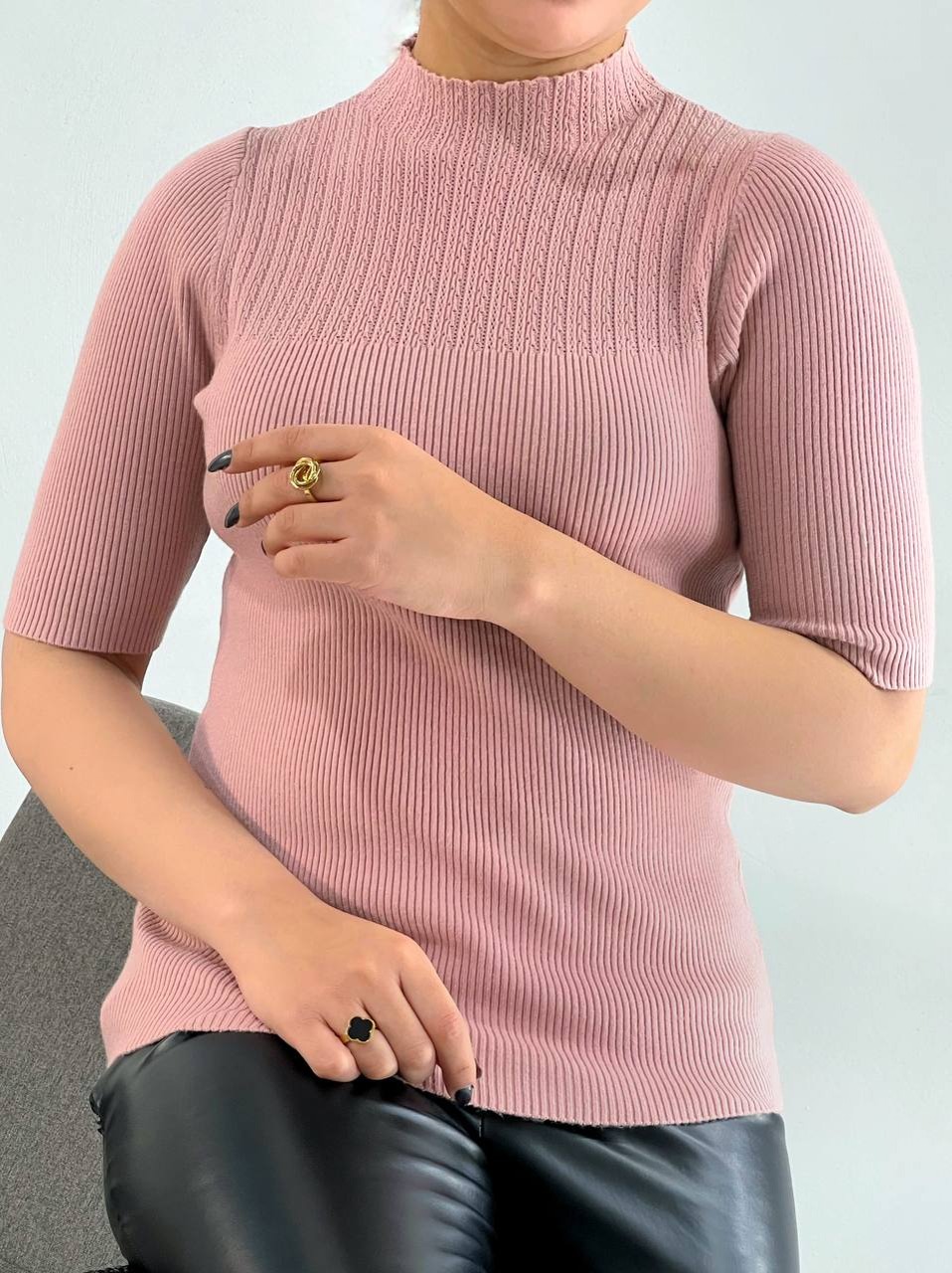 بلور بافت گپ آستین سه ربع کد 4128