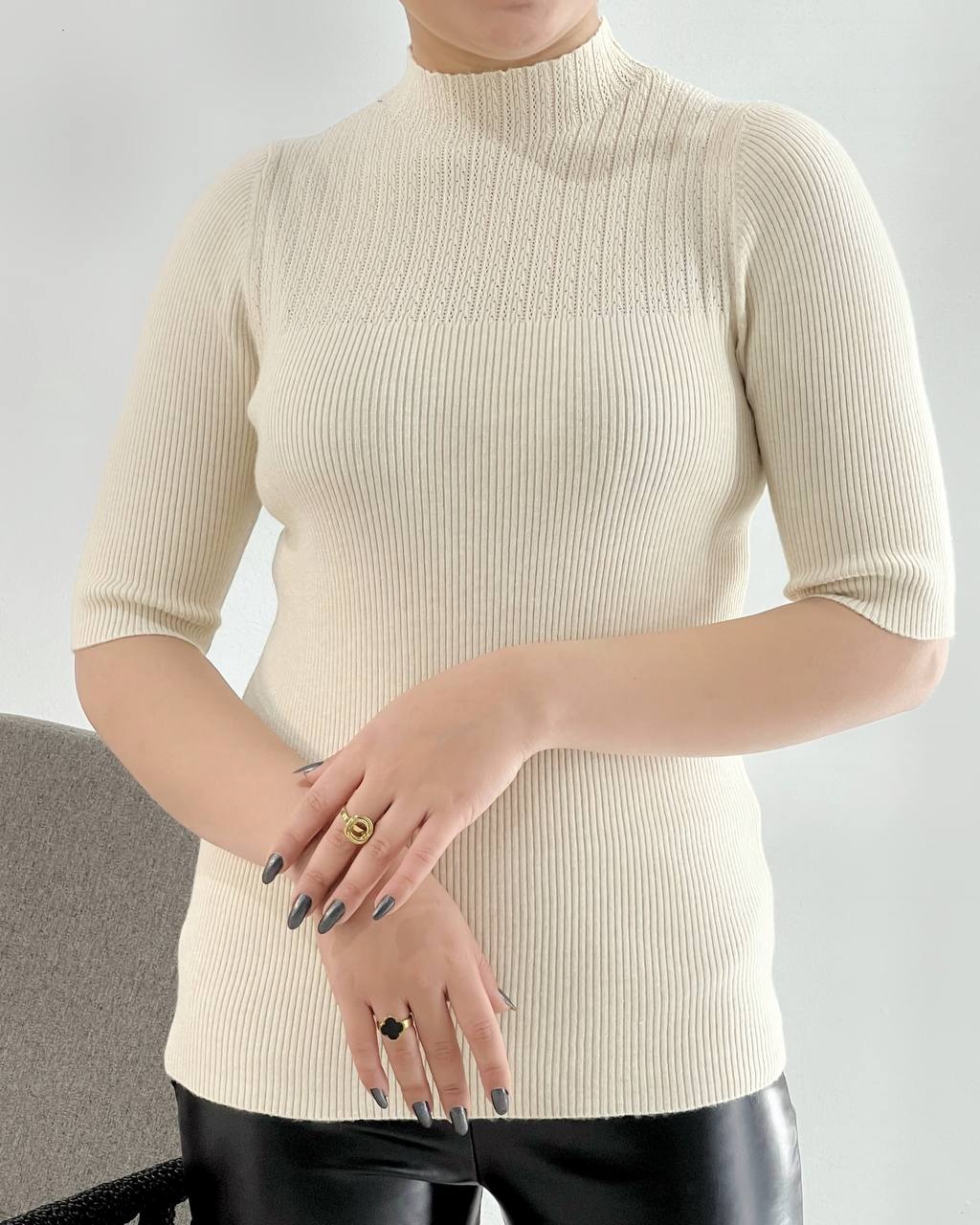 بلور بافت گپ آستین سه ربع کد 4128