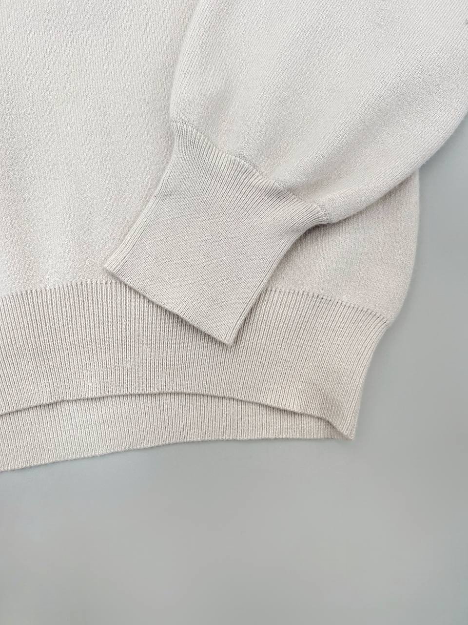 پلیور بافت آستین پف یقه ایستاده کد 4129