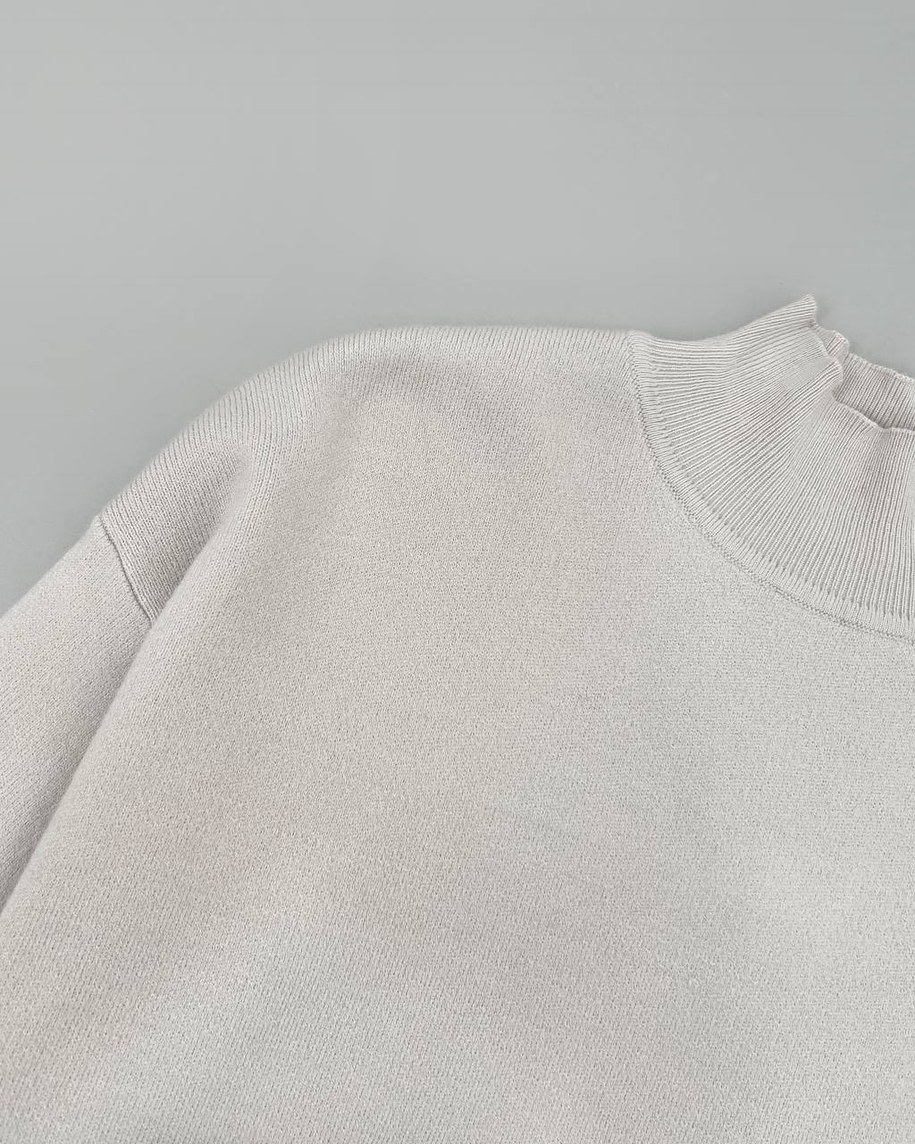 پلیور بافت آستین پف یقه ایستاده کد 4129