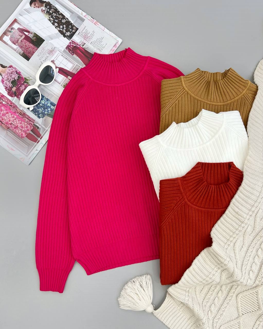 پلیور بافت گپ یقه ایستاده کد 4131