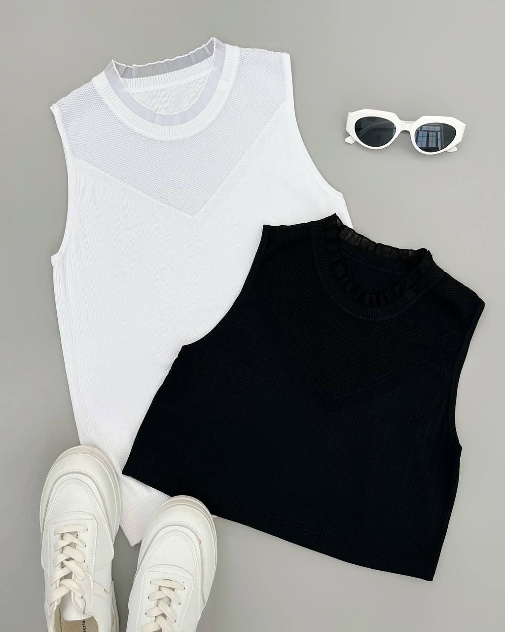 تاپ بافت یقه چین کد 4134