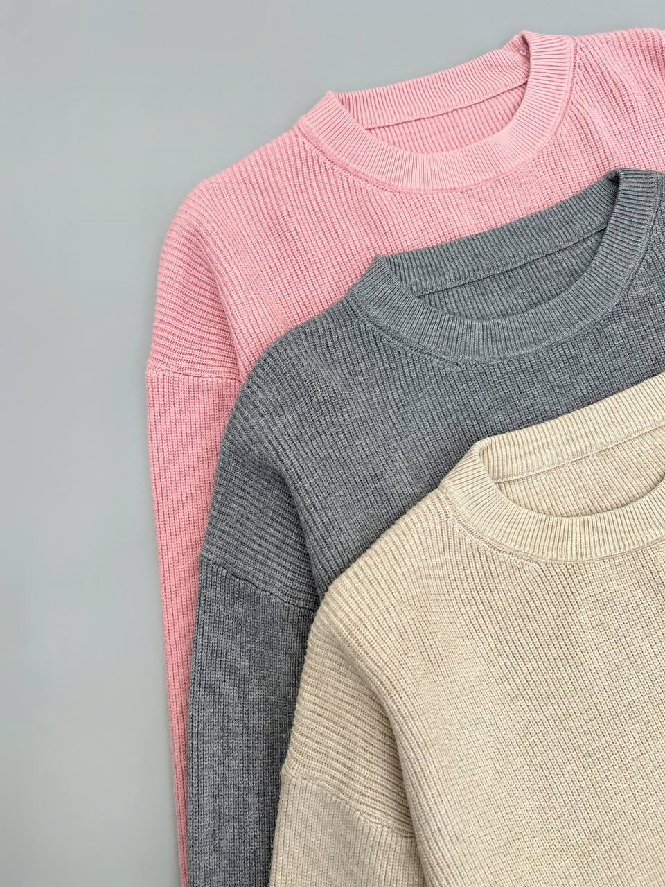 پلیور بافت یقه گرد گرم بالا کد 4136