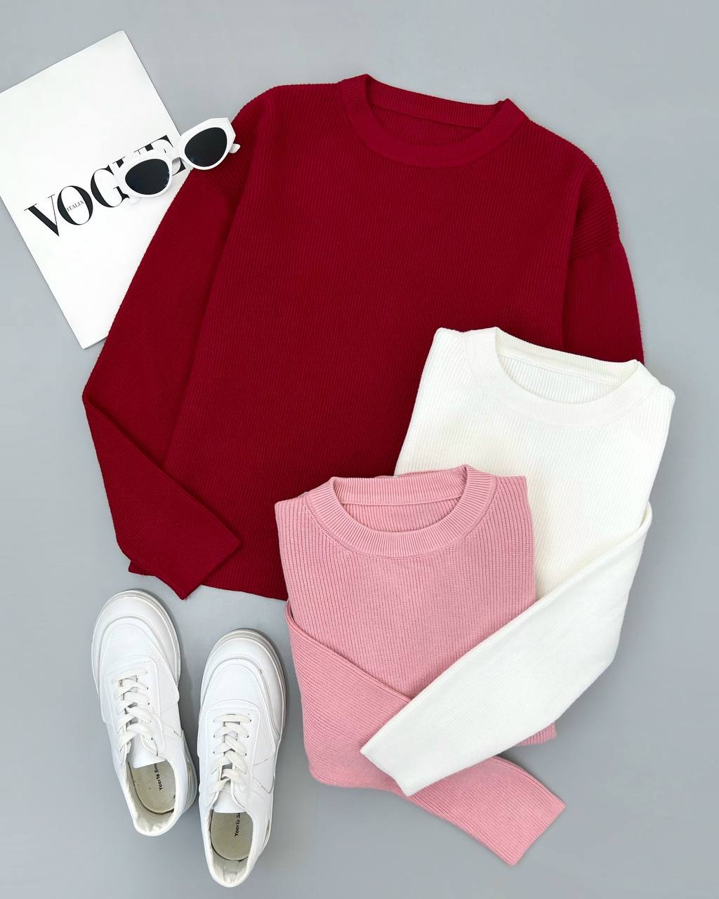 پلیور بافت یقه گرد گرم بالا کد 4136