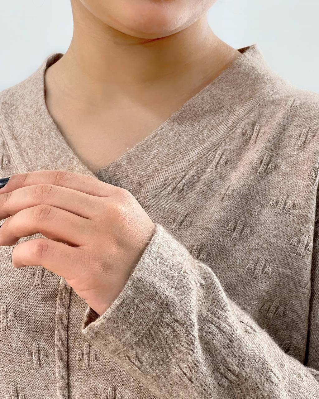 پیراهن بافت بلند یقه هفت کد 4145