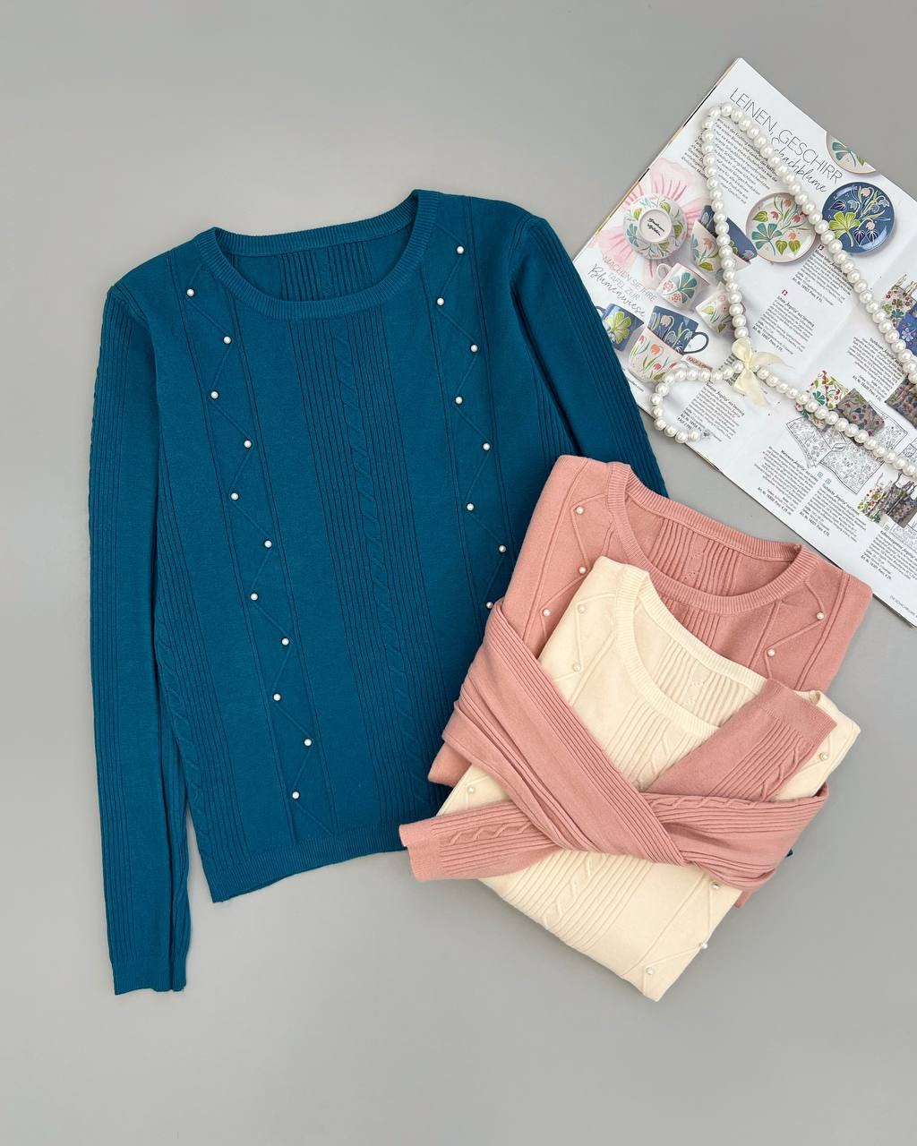 پلیور بافت گپ مروارید کد 4148