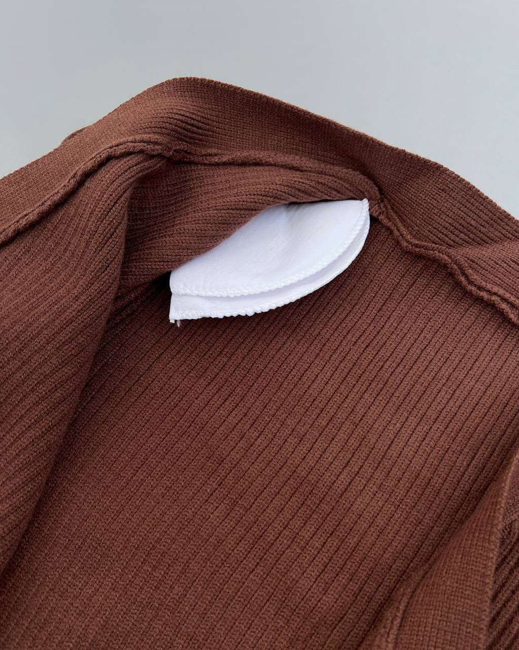 ژاکت بافت جلو دکمه سه رنگ کد 4149