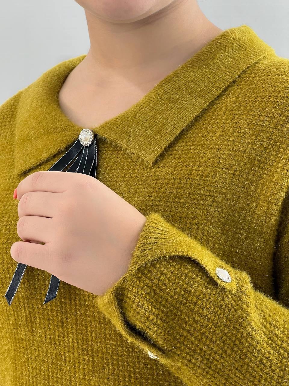 پلیور بافت موهر گرم بالا کد 4151