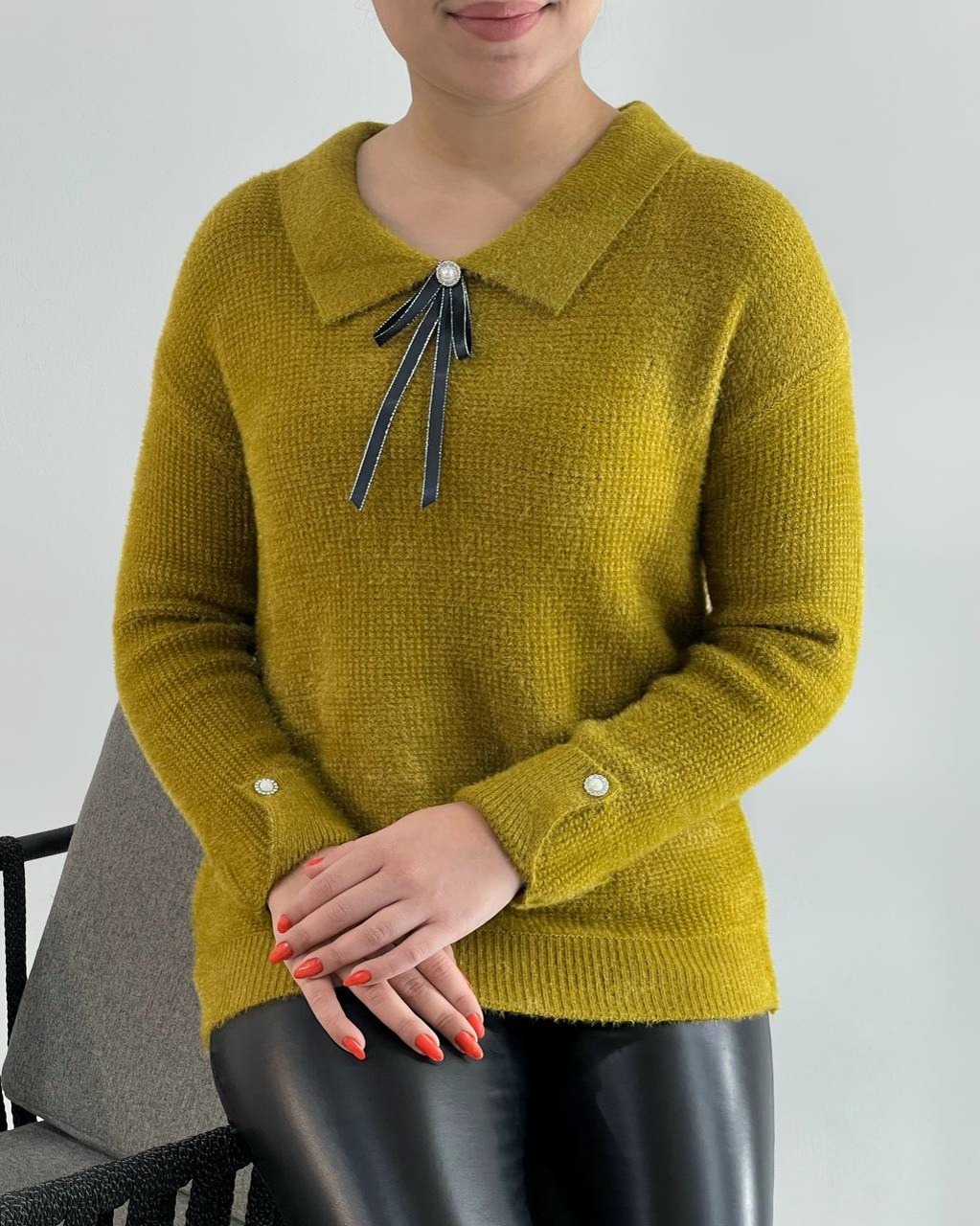 پلیور بافت موهر گرم بالا کد 4151