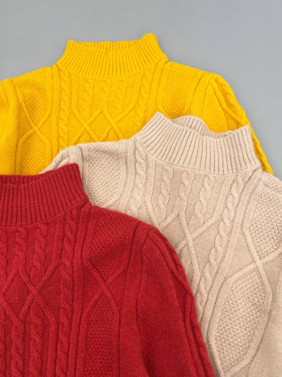 پلیور بافت زنجیری 6 رنگ کد 4156