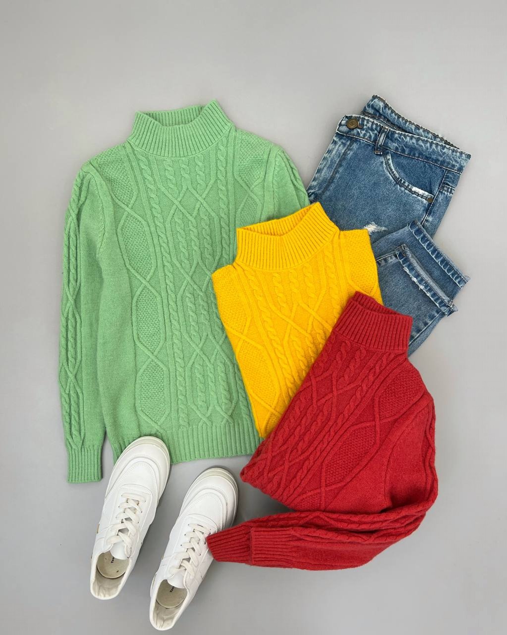 پلیور بافت زنجیری 6 رنگ کد 4156