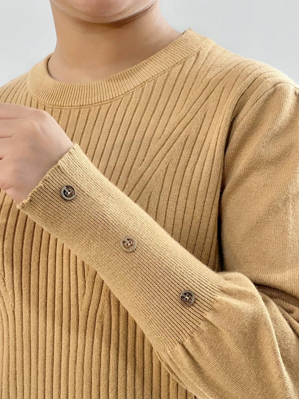 پلیور بافت آستین مچی کد 4157