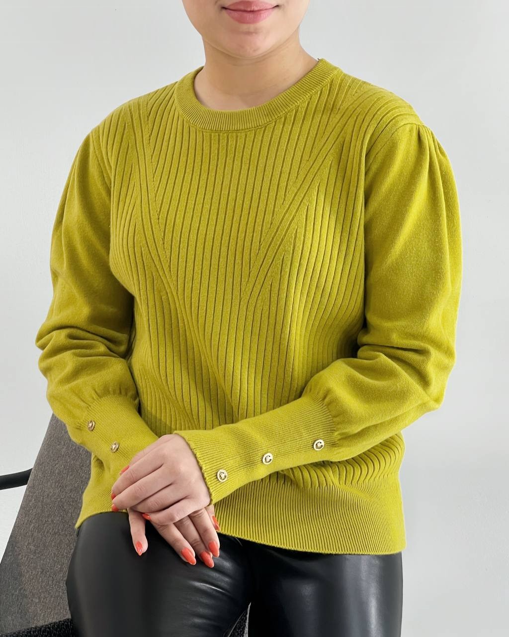 پلیور بافت آستین مچی کد 4157