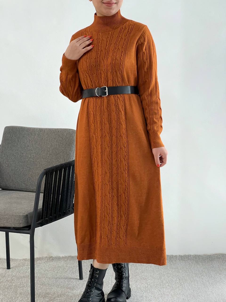 پیراهن بافت زنجیری بلند کد 4161