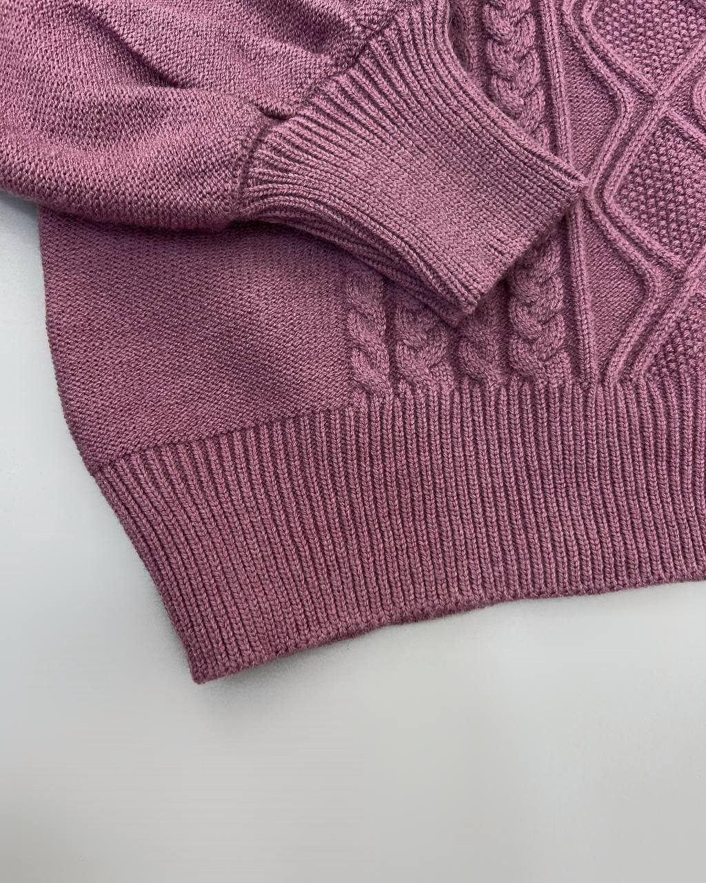 پلیور بافت زنجیری آستین پف کد 4162