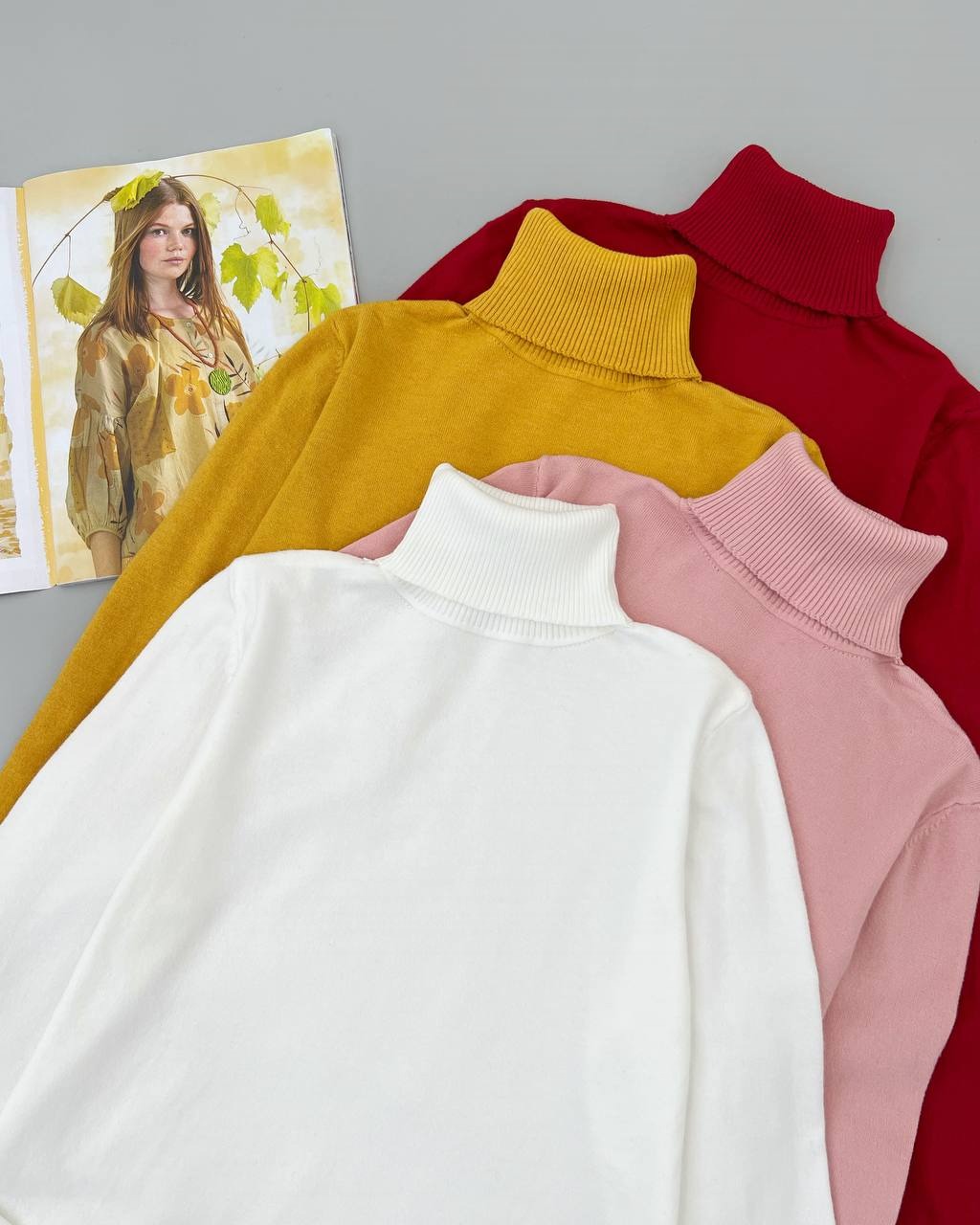 پلیور بافت یقه اسکی ساده کد 4164