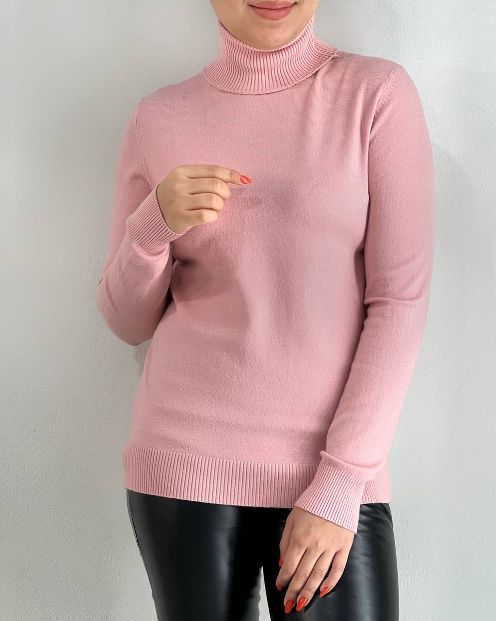 پلیور بافت یقه اسکی ساده کد 4164