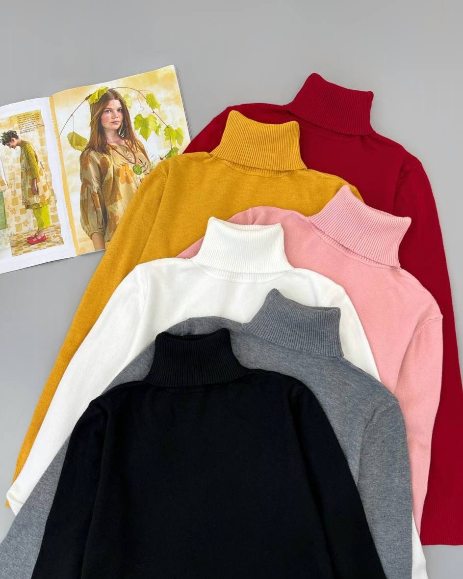 پلیور بافت یقه اسکی ساده کد 4164