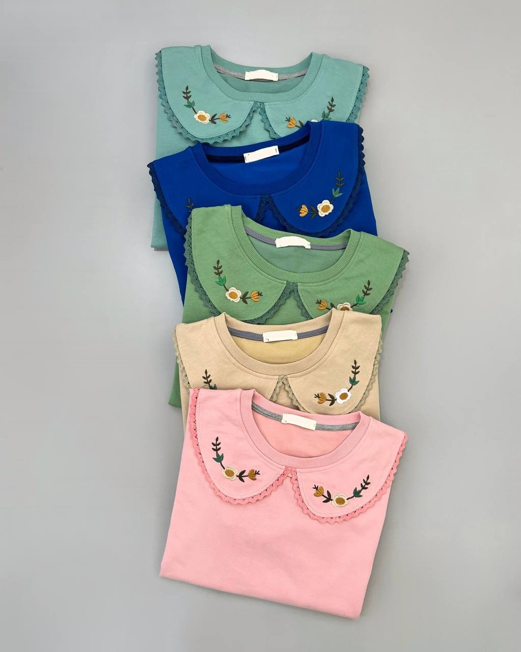 بلوز یقه گلدوزی آستین پف کد 4165