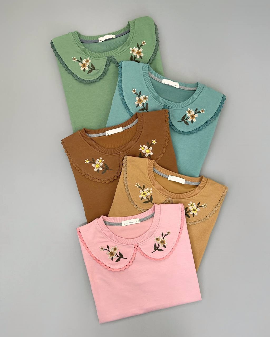 بلوز یقه گلدوزی آستین پف کد 4170