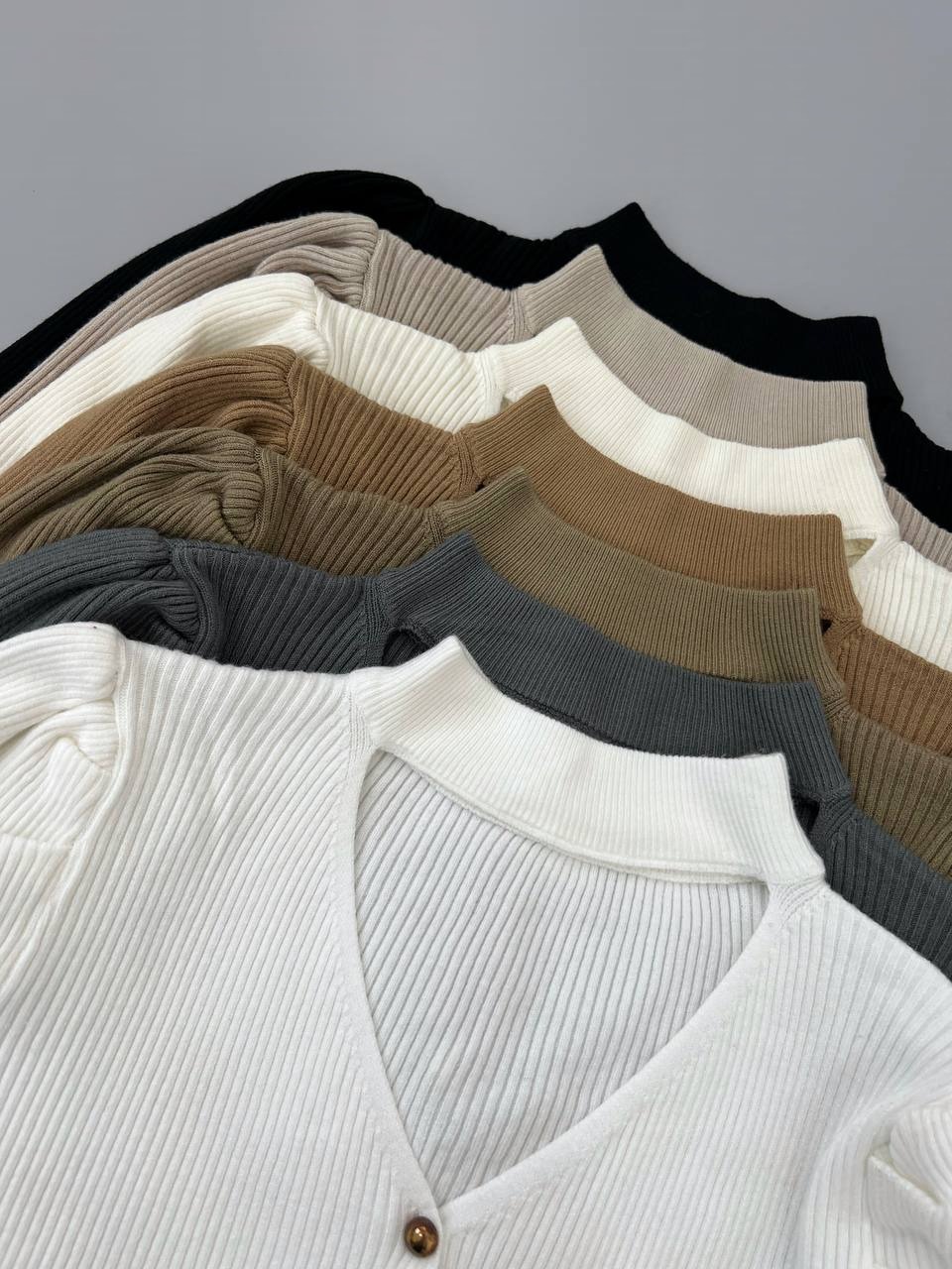 پلیور بافت جلو دکمه کد 4171