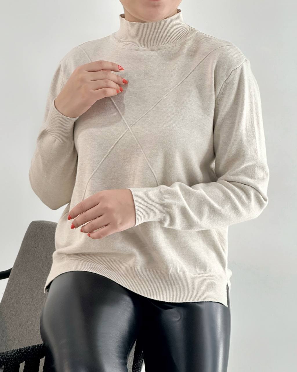 پلیور بافت شاین دار کد 4172