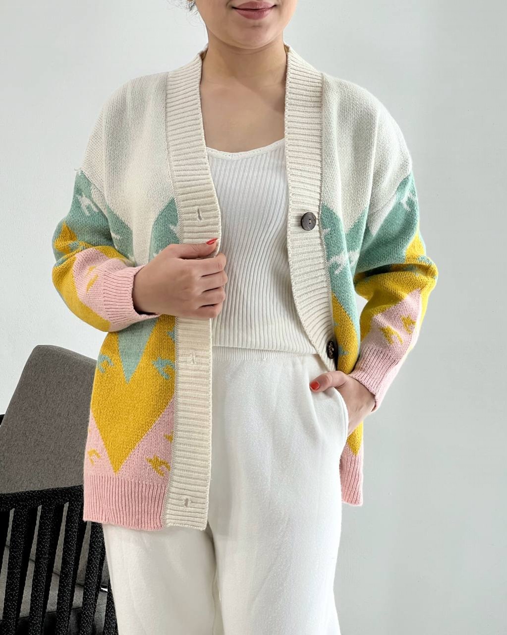 رویی بافت جلو دکمه کد 4176